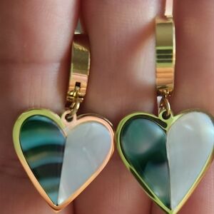 Half heart earrings
